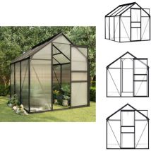 Serre Anthracite Aluminium 3,61 m² - Serre Jardin - Abri Jardin - Greenhouse - Serrez - Structure Jardin