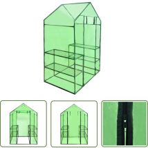Doc&et² - The Living Store Serre avec 4 étagères - Serre De Jardin - Abri Jardin - Protection Plante - Serrez Verte - Greenhouse