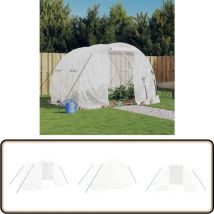 Serre avec cadre en acier blanc 6 m² 3x2x2 m - Serre De Jardin - Abri Jardin - Tunnel De Jardin - Serriculture - Potager