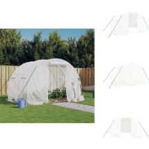 Serre avec cadre en acier blanc 6 m² 3x2x2 m - Serre De Jardin - Abri Jardin - Tunnel De Jardin - Serriculture - Potager