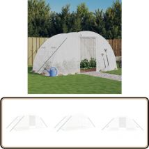 Serre avec cadre en acier blanc 8 m² 4x2x2 m - Serre De Jardin - Abri Jardin - Tunnel De Jardin - Serriculture - Polycarbonate
