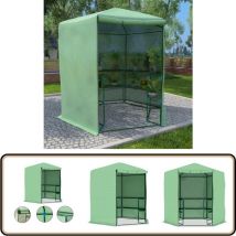 Serre avec étagères Acier 227x223 cm - Serre Jardin - Serre Verte - Abri Jardin - Protection Plantes - Serres De Jardin