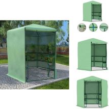 Serre avec étagères Acier 227x223 cm - Serre Jardin - Serre Verte - Abri Jardin - Protection Plantes - Serres De Jardin
