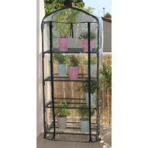 Jany France - Serre balcon 4 niches avec housse pvc - l. 69 x p. 49 x h. 160 cm - Fabriquée en France Jany