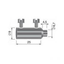 Serre-câble double pour diamètre 3mm maximum