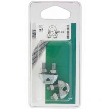 Serre-cable à étrier acier 5mm - 2 pièces