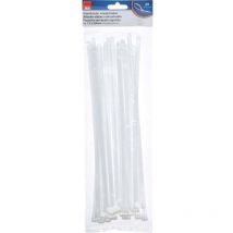 Max Hauri Ag - 136686 Serre-câble 300 mm 7.5 mm blanc réouvrable, flexible 20 pc(s)