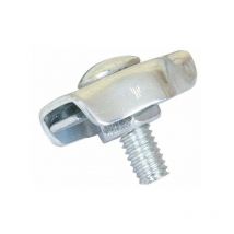 Serre cable plat simplex zingue blanc 3 mm