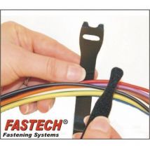 E1-2-330-B100 Collier de serrage auto-agrippant pour grouper partie velours et partie agrippante (l x l) 200 mm x 13 mm noir 1 pc(s) W27717 - Fastech