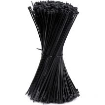 Serre-cables électriques 200 x 2.5 mm Attaches de Cable en Plastique Nylon Autobloquantes Noir 500 Pièces-Fei Yu
