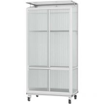 Serre de balcon en polycarbonate 4 mm et aluminium sur roulettes Polis