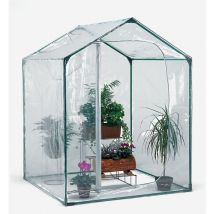 Serre de balcon pour plantes fleurs 153x153xh210cm pvc acier Mimosa m