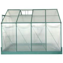 Habrita - Serre jardin structure Aluminium polycarbonate 4 mm surface 7,44 m2 - SR3024J