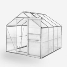 Soana Garden Shed - Serre de jardin aluminium polycarbonate avec porte et fenêtre 183x245x205cm Laelia