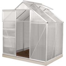 Vitavia - Serre de jardin en polycarbonate 4 mm et aluminium anodisé avec embase Venus Longueur de 131 cm