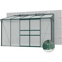 Vitavia - Serre de jardin en polycarbonate 4 mm et aluminium vert emeraude avec embase Ida 201. x 324.30 x 220.80 cm