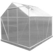 Gardiun - Serre de Jardin en Polycarbonate/Aluminium Lunada - 4,82 m² 249x193x190 cm avec Base 4 Modules