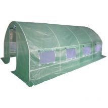 Serre jardin tunnel 18 m² 6x3x1,9 m effet de serre tube acier 25 mm