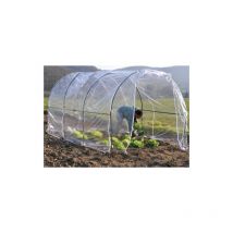 Serre de jardin Tunnel avec structure en acier peint Feuille pvc avec filtre uv double zip 200x300x175 cm montage rapide