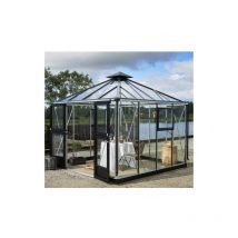 Juliana - Serre en verre trempé Oasis avec base 8.80 m², Couleur Anthracite