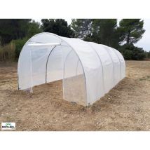 Serre de jardin pied droit 3x6x2m 2 portes zippees (18m2) fabrication francaise