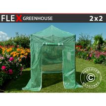 Dancover - Serre FleX 2x2m, pe, Transparent/Vert