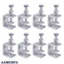 Roleader - Serre-Joints c, 8 Pièces Serre-Joints en c Robustes en Acier Inoxydable 304, Acier Inoxydable Serre-Joints c, Pince c Robuste, Pince