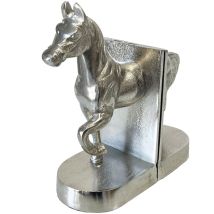 Serre-livres cheval en aluminium – Matières : Aluminium – Hauteur : 23 cm – Largeur : 21 cm – IMORI