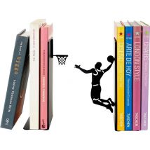 Serre-livres en métal noir Sport Basketteur