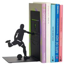 Serre-livres en métal noir Sport Footballer