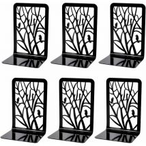 Serre-livres, serre-livres, serre-livres, 3 paires de serre-livres en métal antidérapant robuste (pour livres lourds), support de séparation de livre