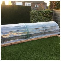 Serre tunnel de forçage dim. 10L x 1,3l x 0,8H m bâche pe 200μ haute densité transparente structure tubes acier galvanisé - Serre à semis