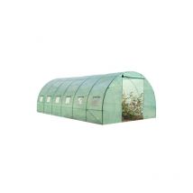 Idmarket - Serre tunnel de jardin 18m² verte gamme maraîchère crimée 6x3m