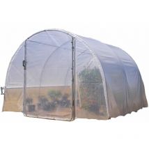 Serre de jardin pied droit 3x3m (9m2) 1 porte centrale battante fabrication francaise