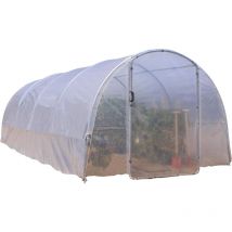 Serre de jardin pied droit 3x6m (18m2) 2 portes battantes fabrication francaise
