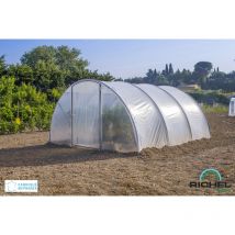 Serre de jardin tunnel 4,50x4,50m (20,25m2) 1 porte battante fabrication francaise
