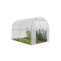 Idmarket - Serre tunnel de jardin 4 saisons 6M² blanche gamme maraîchère roma 2x3M
