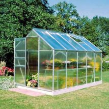 Halls - Serre polycarbonate Popular 106 avec base - 6.20 m², Couleur Silver