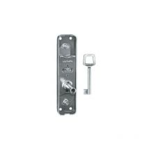 Vachette - Serrure de meuble espagnolette à gorge haut et bas série 183 Argent Verni
