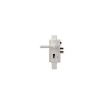 Serrure 300 en applique verticale 3 points réversible Blanc H.2040mm sans cylindre + Entretoise 2.5mm Mul-t-lock S300B