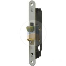 Serrure à encastrer réversible à crochet pour portail coulissant. Profondeur (mm) 64 - Axe à 49 - Carré (mm) : 7