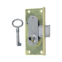 Serrure à entailler de bibliothèque 514 axe 30mm largeur 50mm gauche avec 1 clé - devismes - S514A30GLBL