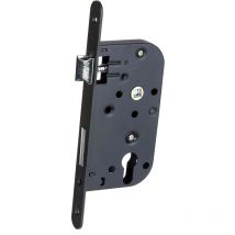 Serrure "KLOSE besser" Monopoint Encastrée - Noire - Axe 50 mm - Épaisseur: 14 mm - Carré de 8 mm - Trou Cylindre.