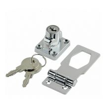 Serrure à Moraillon en Alliage de Zinc, Moraillon de Verrouillage avec Serrure à Clé et Vis, Boucles de Loquet Serrure Cadenas Pratique, Loquet