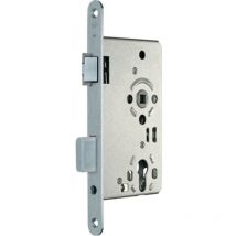 Serrure à mortaise .pzw 20/ 65/72/8mm din Gauche argenté rd Kl 3 Zinc coulé sous pression SSF