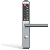 Garniture de porte électronique à code type Easykey Slim entraxe 70 carré de 7 porte 40 mm réversible - DOM