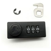 Gotrays - Serrure d'armoire combo à 3 chiffres, serrure d'armoire en métal pour tiroir, noir