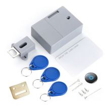 Rapanda - Serrure d'armoire intelligente, sans trous, contient 3 porte-clés et 1 carte, serrure invisible, ouverture électronique rfid pour