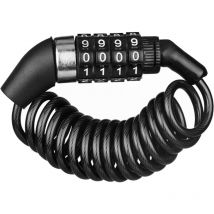 WAY - Serrure De Casque De Moto à Combinaison de 4 Chiffres - Antivol, Câble De Ressort - Vélo, Moto