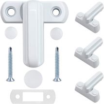 Serrure de Fenêtre-Alliage de Zinc-4PCS Blanc Verrou de Porte-Sécurité Domestique Pour Divers Porte Fenêtre- Sécurité de Maison la pvc